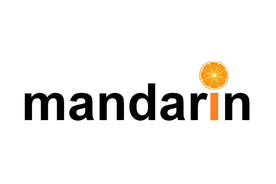 Мандарин логотип. Mandarin logo. Студия мандарин